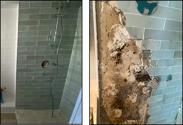 Avant — Rénovation d'une douche